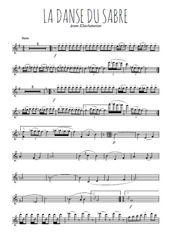 La danse du sabre de Aram Khachaturian